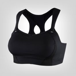 Moving Comfort Sports Bra 32CD - 34C Black White Piping Style